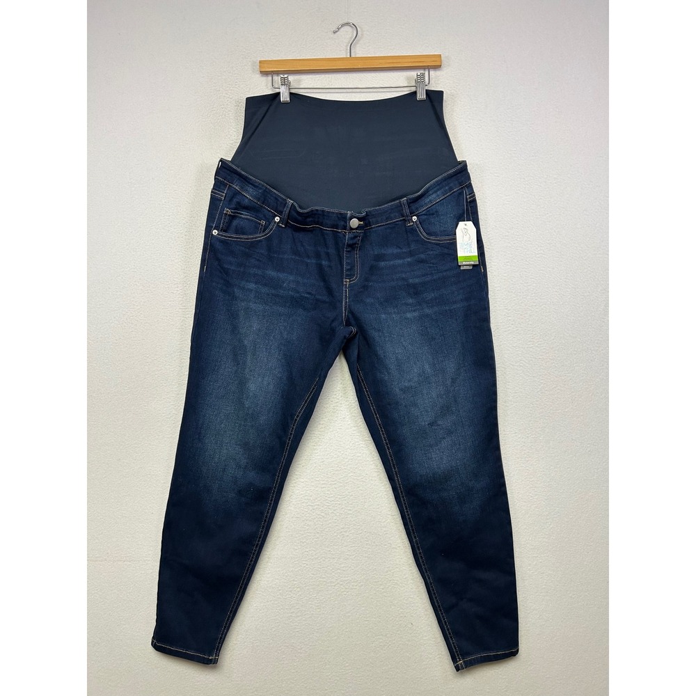 Casual Comfort Time and Tru Women XXL 20 Dark Blue Maternity Skinny Jeans